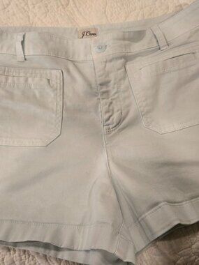 J Crew light blue shorts, size 10, feels a little bigger than 10